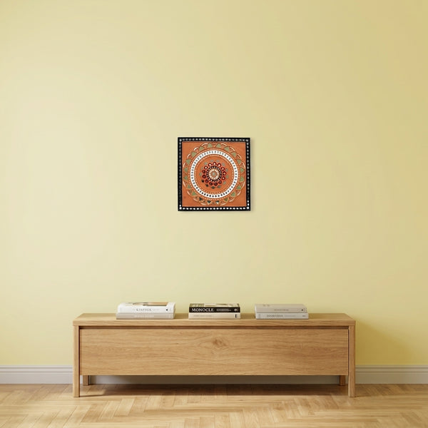 Floral Mandala Lippan Mirror Wall Art