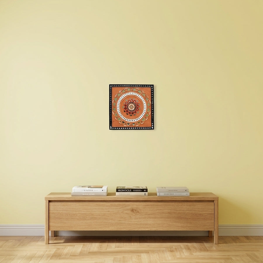 Floral Mandala Lippan Mirror Wall Art