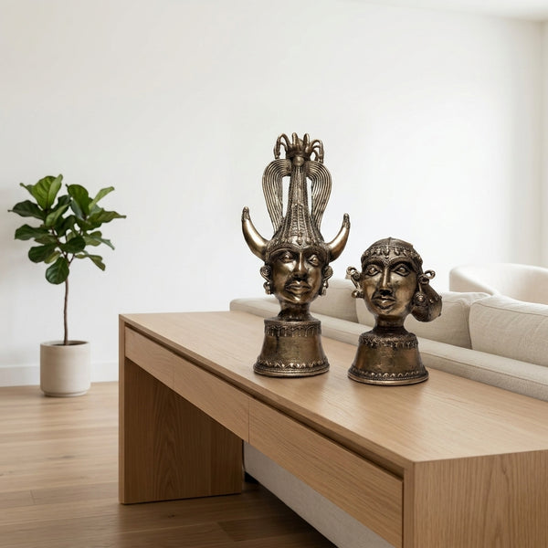 The Madia Madin (Tribal Couple) – Dhokra Metal Art (Big)