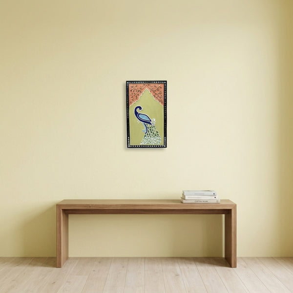 Peacock Elegance Lippan Mirror Wall Art