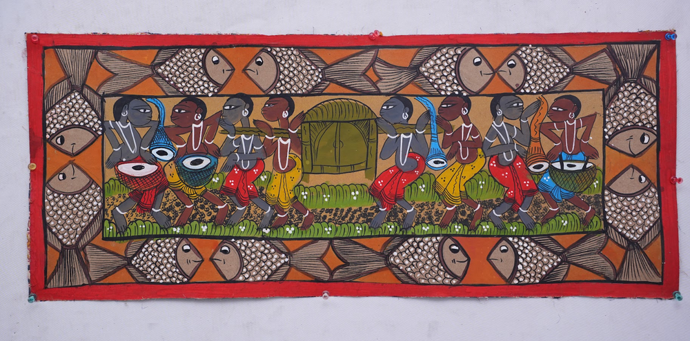 Bengali Wedding – Kalighat Painting