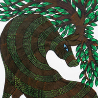 Tree and Animal – Gond Paper Painting