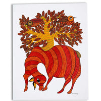 Camel and Tree – Gond Paper Painting