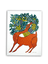 The Camel's Sanctuary – Gond Paper Painting