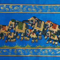 The Elephant Journey – Rajasthani Miniature Painting