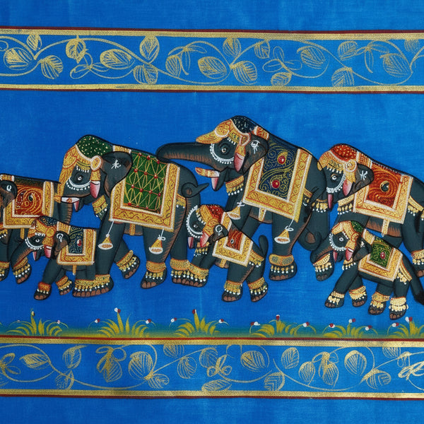 The Elephant Journey – Rajasthani Miniature Painting