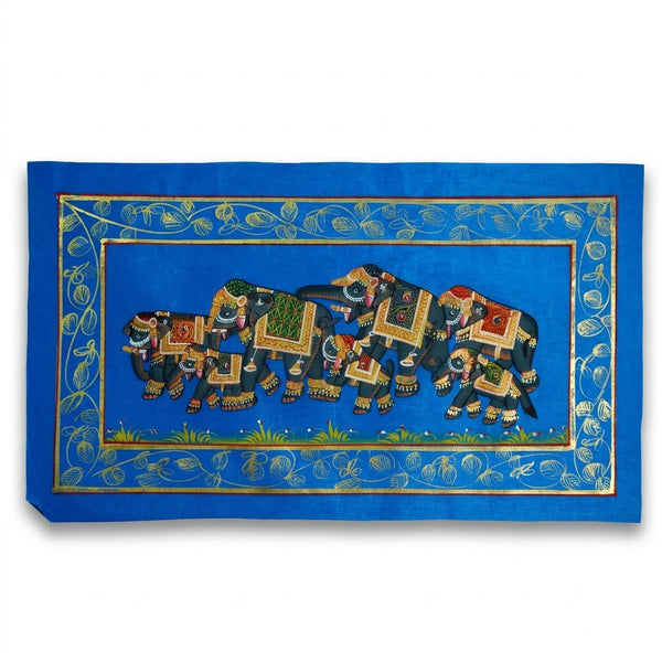The Elephant Journey – Rajasthani Miniature Painting