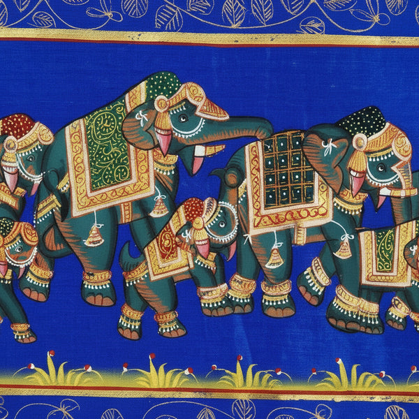 Regal Elephant Caravan – Rajasthani Miniature Painting