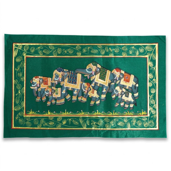 Royal Elephant March – Rajasthani Miniature Painting
