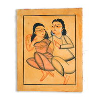 The Romantic Bengali Babu-Bibi – Kalighat Painting