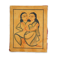 The Faithful Bengali Babu-Bibi – Kalighat Painting