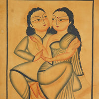 The Faithful Bengali Babu-Bibi – Kalighat Painting