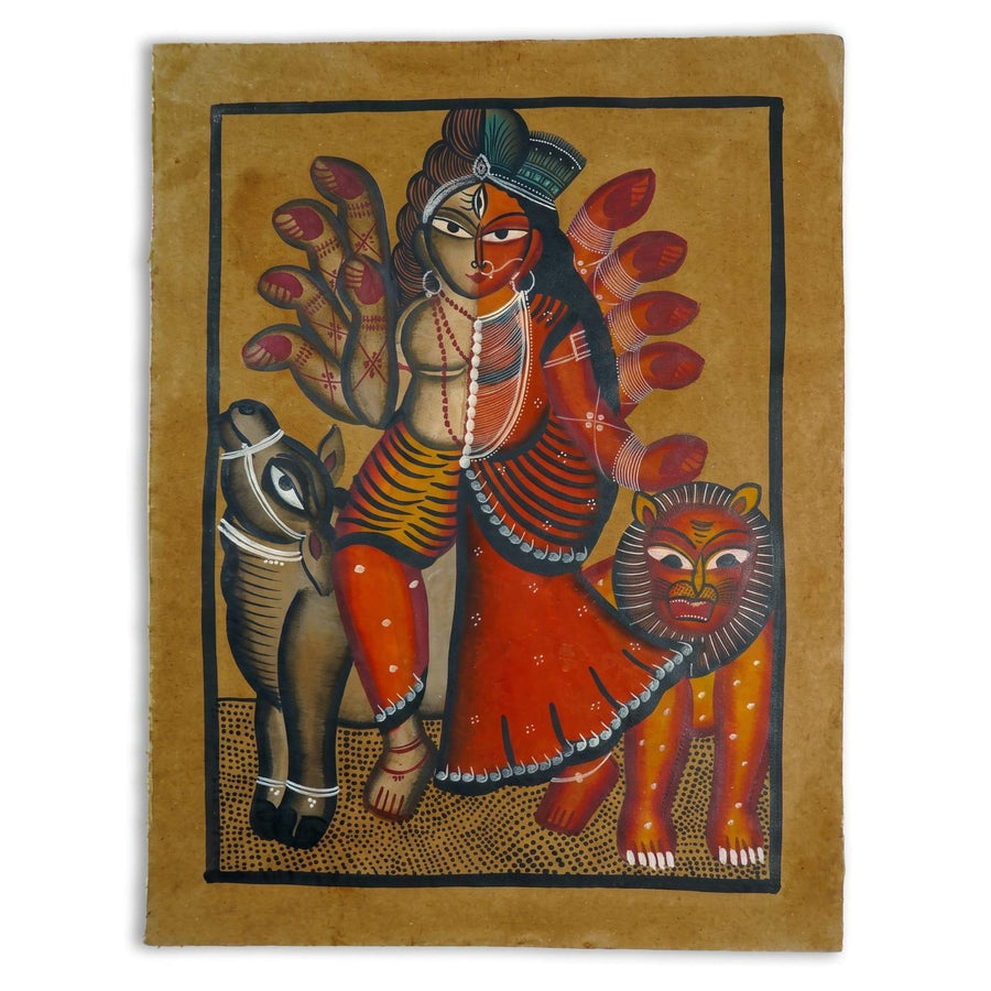 The Fierce Goddess Kali – Kalighat Painting