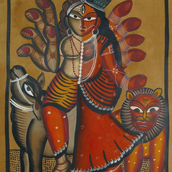 The Fierce Goddess Kali – Kalighat Painting