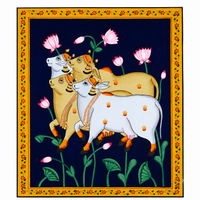 Sacred Kamdhenu Quartet – Pichwai Painting