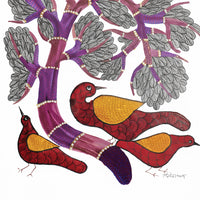 Birds and Nature – Gond Paper Painting
