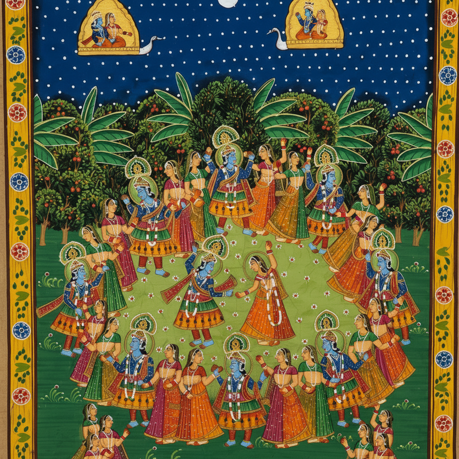 Kunj Bihari and Gopi – Pichwai Painting