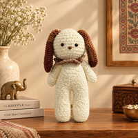Crochet Snowy Bunny – Brown Ears Handmade Art