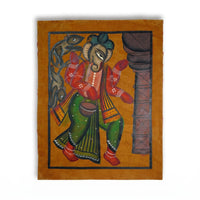 Lord Ganesha with His Divine Companions – Kalighat Painting