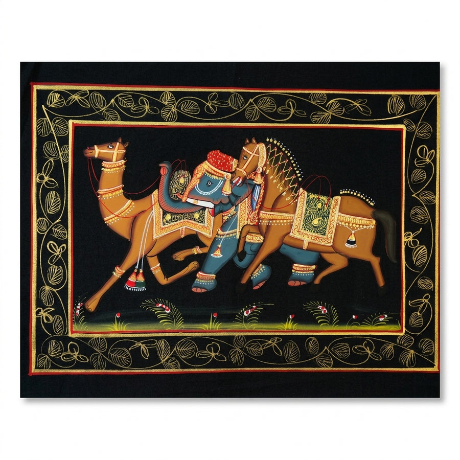 Royal Splendour – Rajasthani Miniature Painting