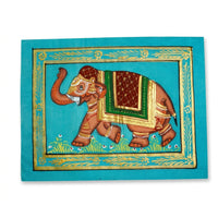 The Crowned Elephant – Rajasthani Miniature Painting