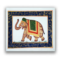 The Majestic Tusker – Rajasthani Miniature Painting