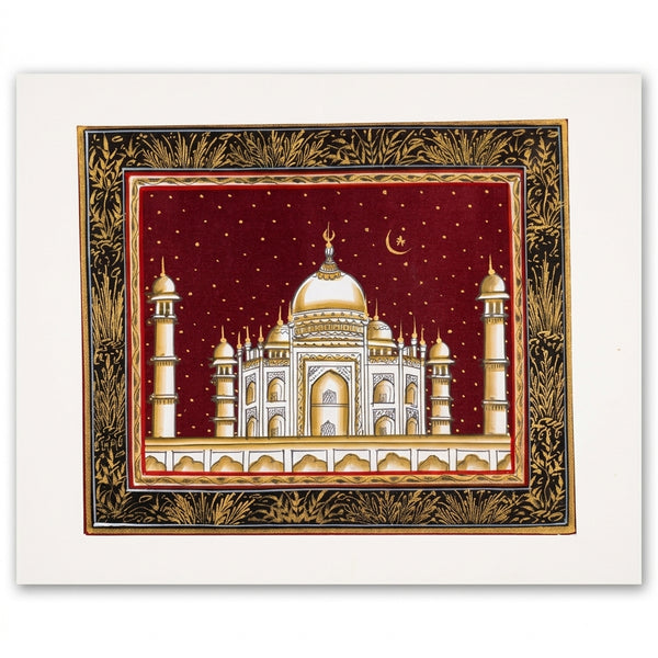 Moonlit Taj Mahal – Rajasthani Miniature Painting