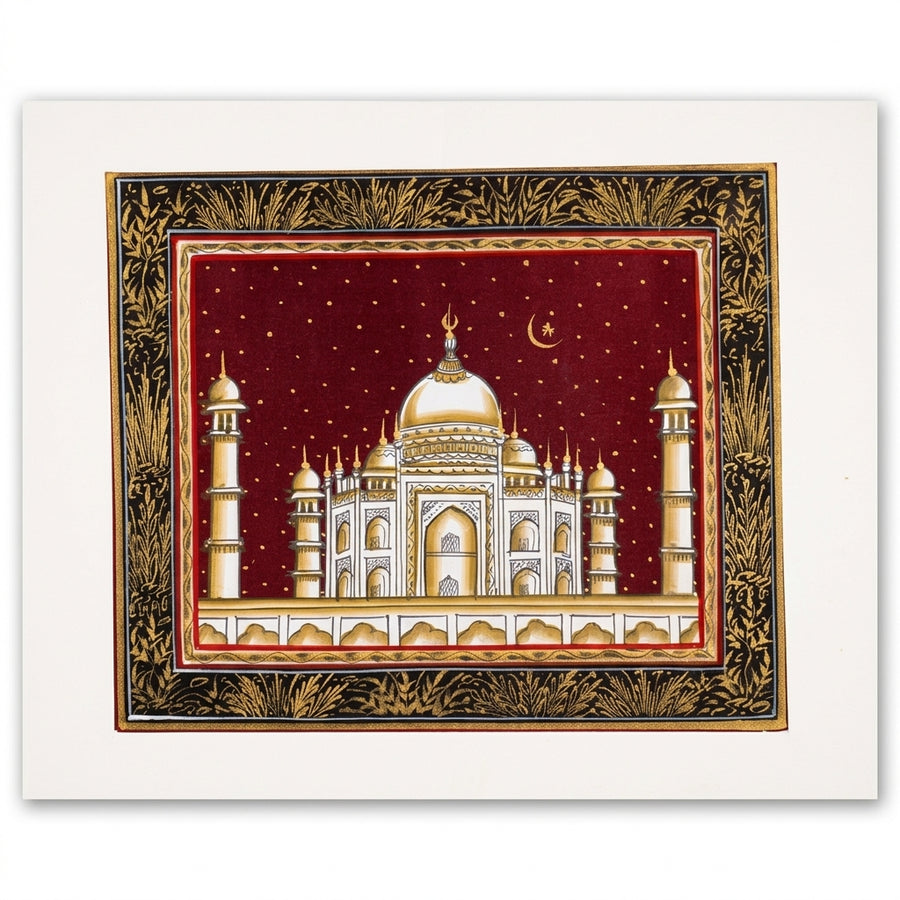 Moonlit Taj Mahal – Rajasthani Miniature Painting