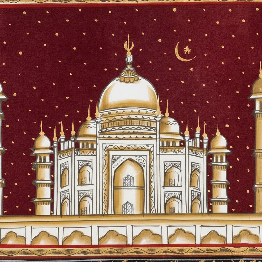 Moonlit Taj Mahal – Rajasthani Miniature Painting