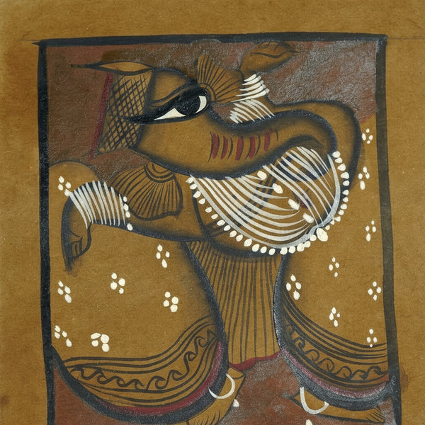 Divine Lord Ganesha – Kalighat Painting