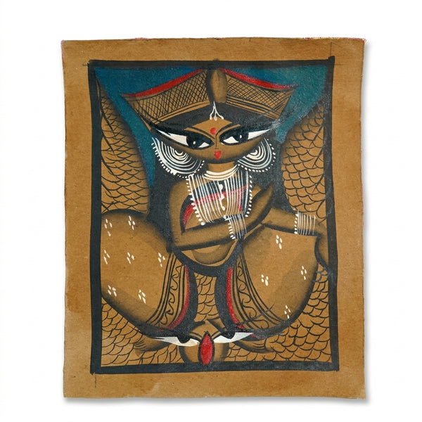 Goddess Lakshmi in Divine Grace – Kalighat Painting