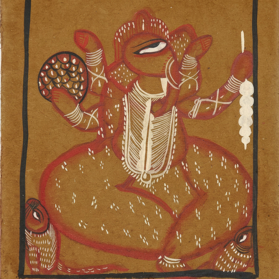 Lord Ganesha in Divine Grace – Kalighat Painting