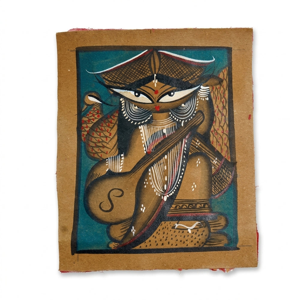 The Goddess of Learning – Kalighat Painting