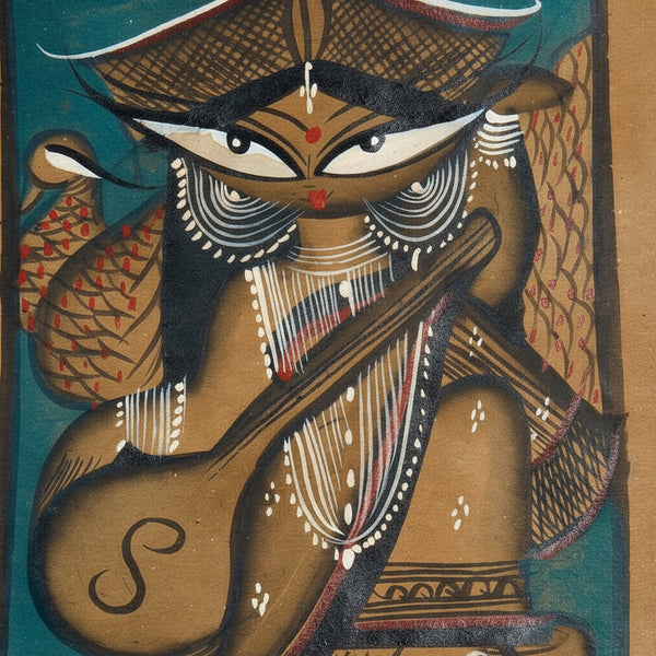 The Goddess of Learning – Kalighat Painting