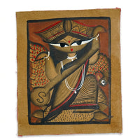 The Blessings of Maa Saraswati – Kalighat Painting