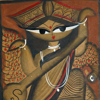 The Blessings of Maa Saraswati – Kalighat Painting