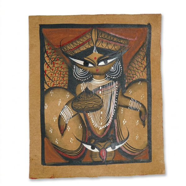 Maa Lakshmi in Sacred Serenity – Kalighat Painting
