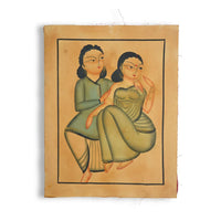 The Cherished Bengali Babu-Bibi – Kalighat Painting