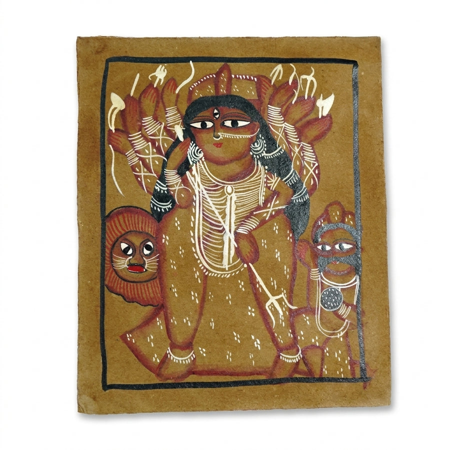 Mahishasura Mardini – Kalighat Painting