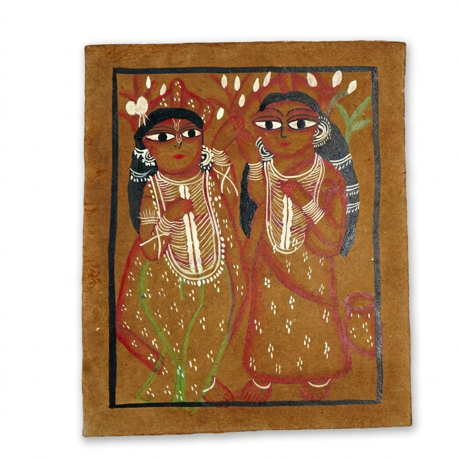 Babu Bibi in Traditional Grace – Kalighat Painting