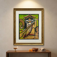 Divine Wisdom of Maa Saraswati – Kalighat Painting