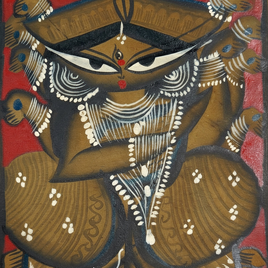 The Divine Protector – Kalighat Painting