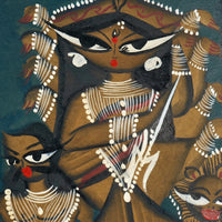 Mahishasura Mardini: Triumph of Good Over Evil – Kalighat Painting