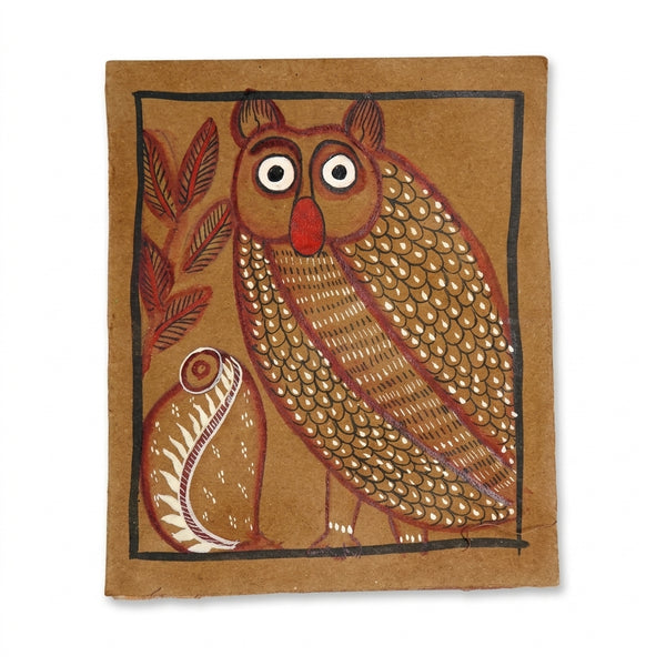 The Wise Owl – Kalighat Painting
