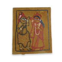 The Divine Union of Shiva and Parvati – Kalighat Painting