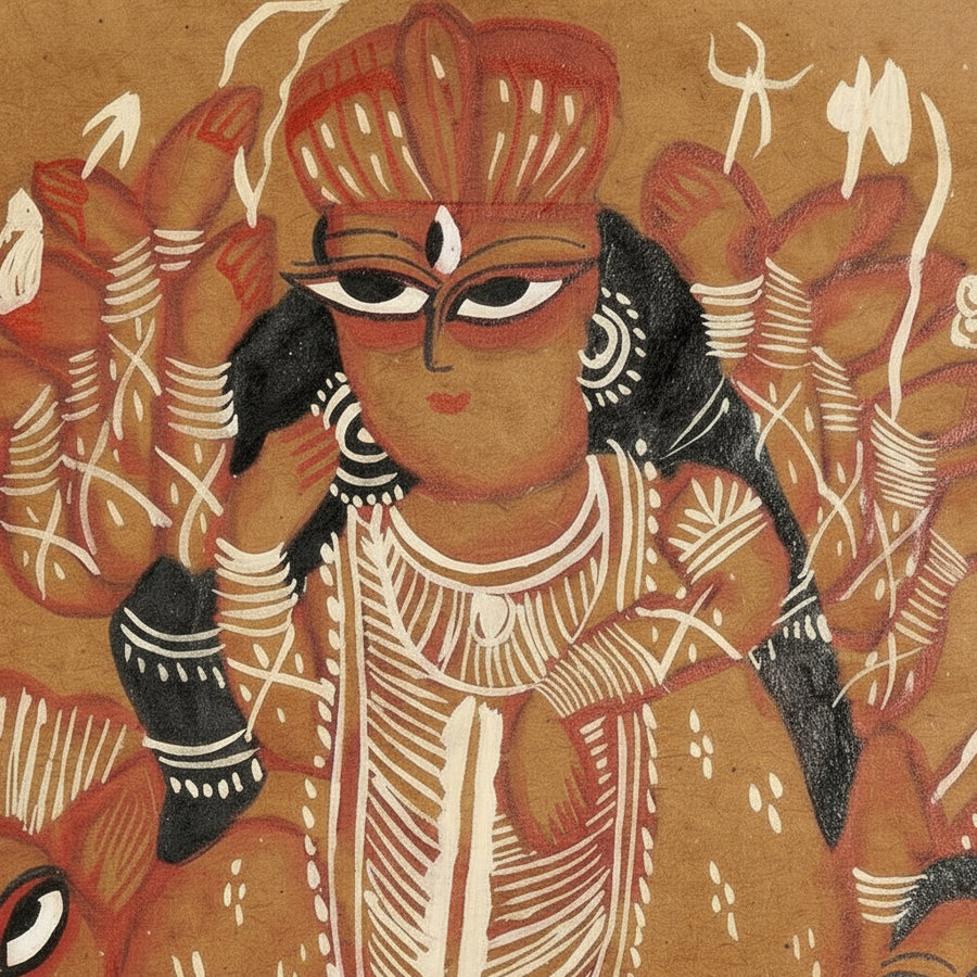 The Divine Shakti – Kalighat Painting