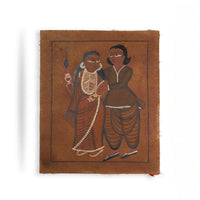 The Devoted Babu-Bibi – Kalighat Painting