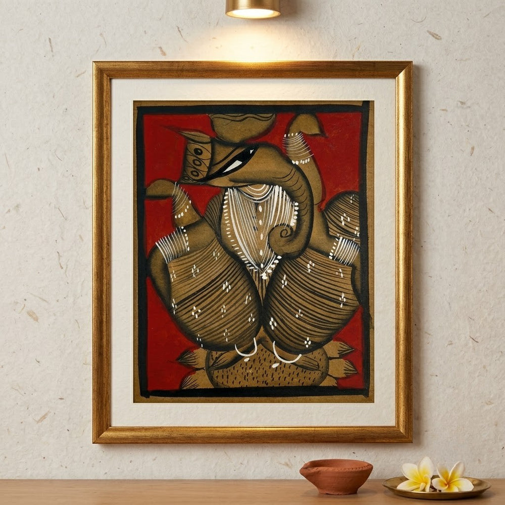 The Blessings of Ganesha – Kalighat Painting