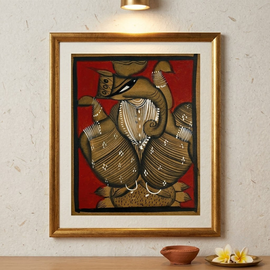The Blessings of Ganesha – Kalighat Painting