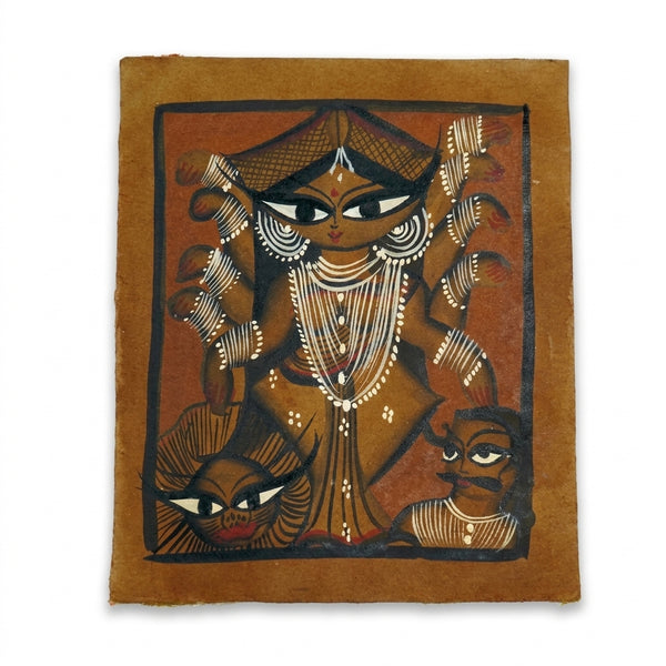 Maa Durga in Sacred Grace – Kalighat Painting